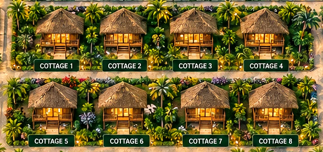 Artist’s impression of the concept plan showing eight cottages in two rows